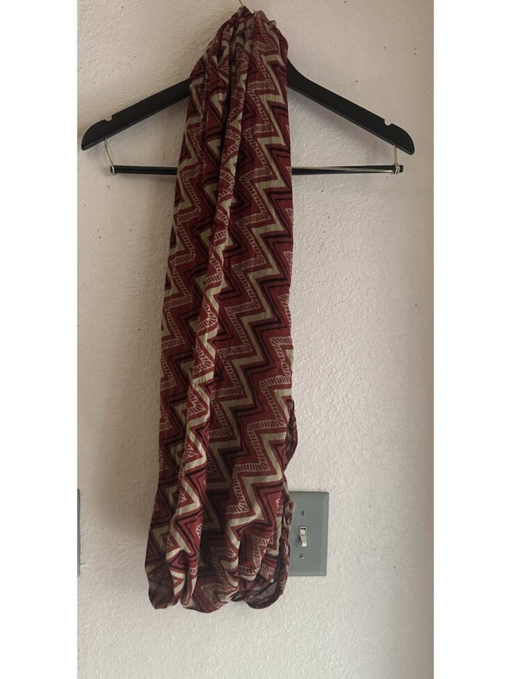 Zoozatz Mascot Headwear and Apparel Garnet & Gold Infinity Scarf Chevron/zigzag